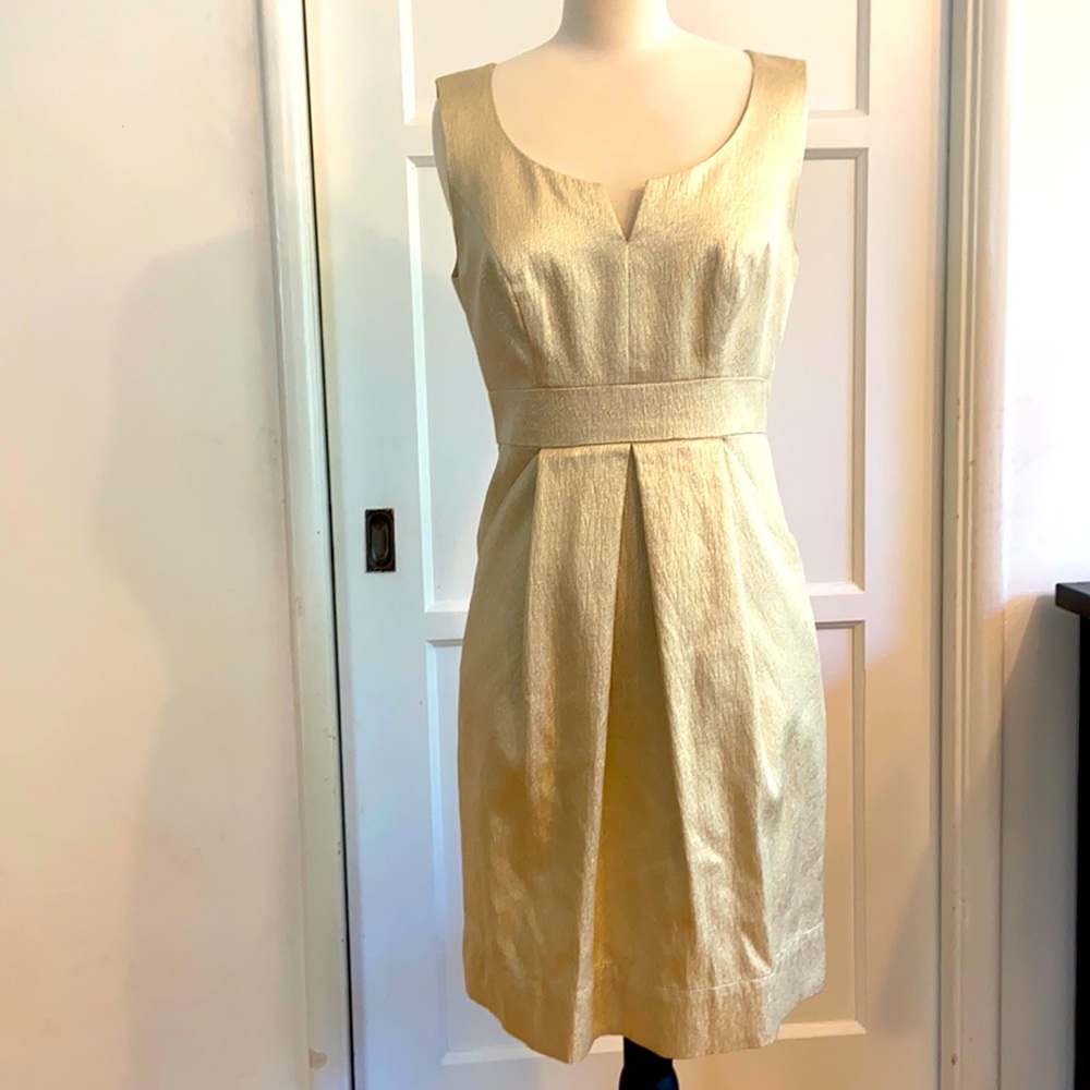 Shoshanna Gold Dress with Pockets!